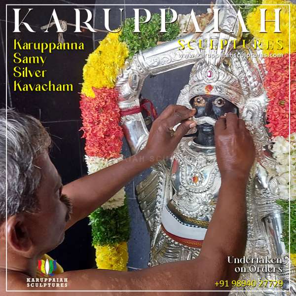 Karuppannaswami in Silver Kavacham