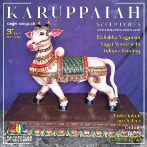 Rishabha Vahanam Vagai Wood with Painting