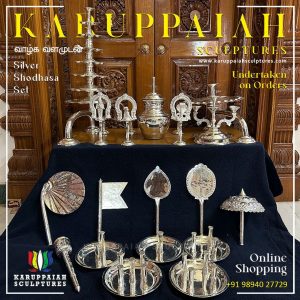 Silver Shodhasa Set
