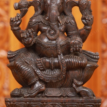 Wooden Vinayagar Statue