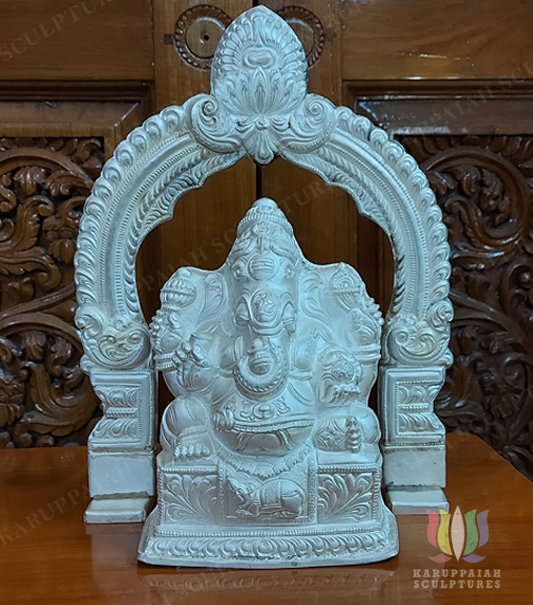 Silver kavacham for Ganesha sculpture
