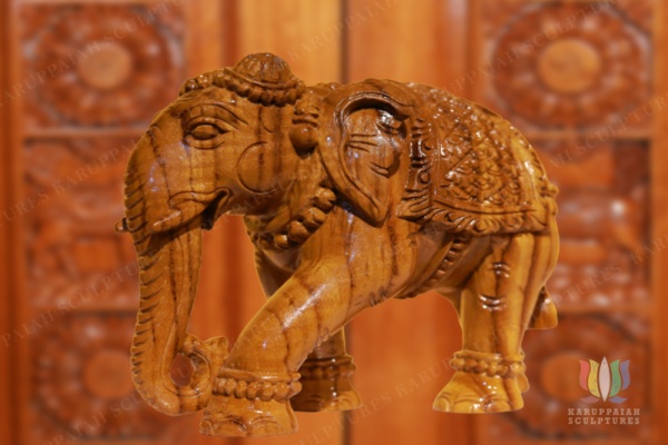 Teak wood Elephant Standing
