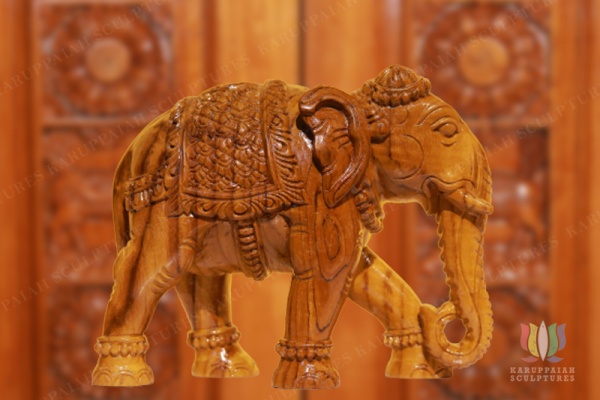 Teak wood Elephant Standing