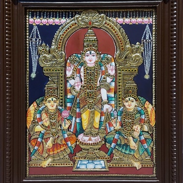 Tanjore Painting of Perumal of Srirangam Temple