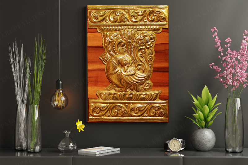 Peacock Brass Wall Panel