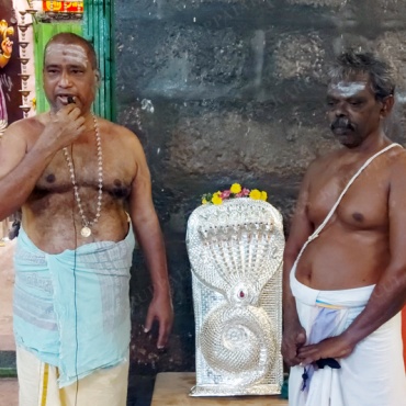 Silver Kavacham For ‘Naagar’ In Angalamman Temple, Pookulam, Trichy.
