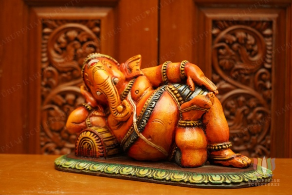 Wooden Vasthu Ganesh Statue 8″