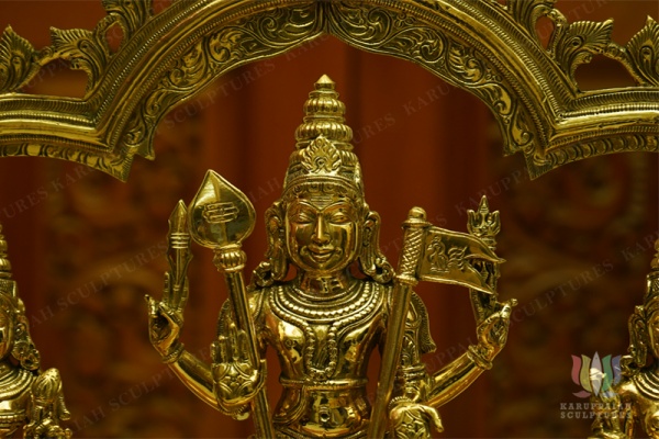 Murugan Valli Deivanai (Panchaloha Bronze)