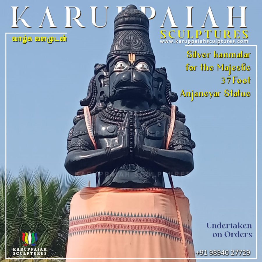 Anjaneyar-Statue-Silver-Kanmalar