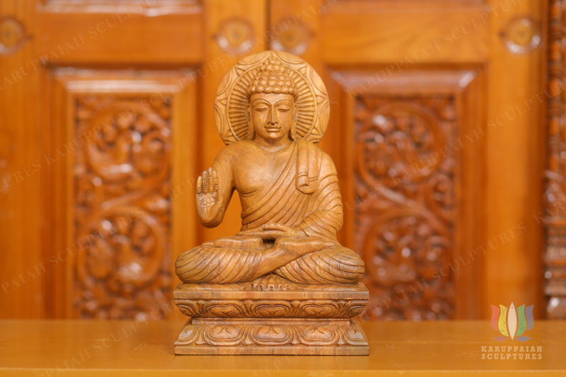 KSWB26 – Wooden Buddha 12″