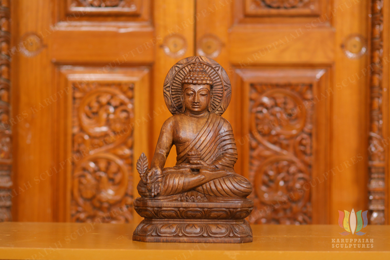 KSWB27 – Wooden Buddha 12″
