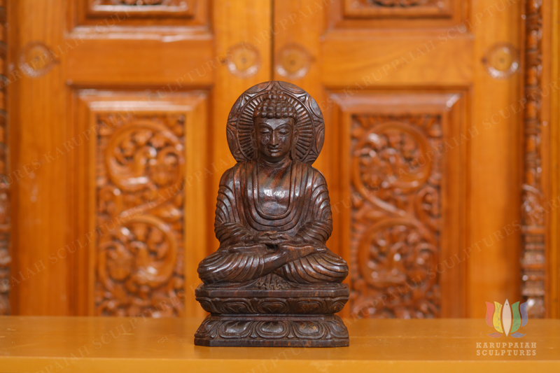KSWB28 – Wooden Buddha 12″
