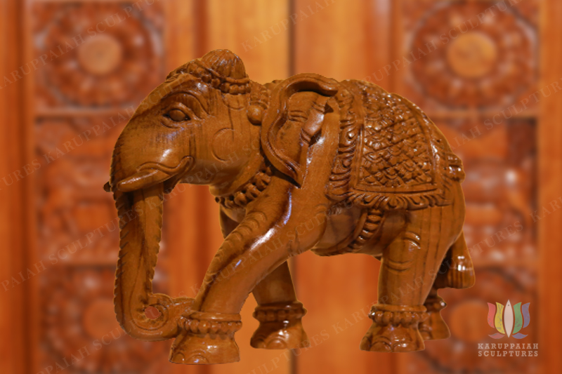 KSWE37 – Teak wood Elephant Standing 6″