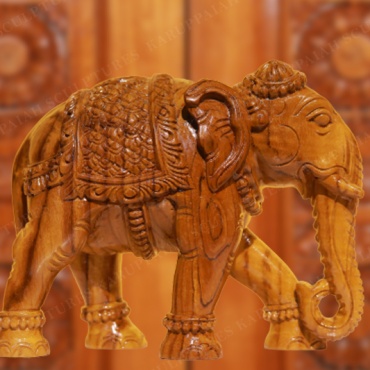 KSWE38 – Teak wood Elephant Standing 6″ - Image 3