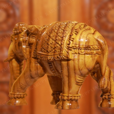 KSWE38 – Teak wood Elephant Standing 6″ - Image 4