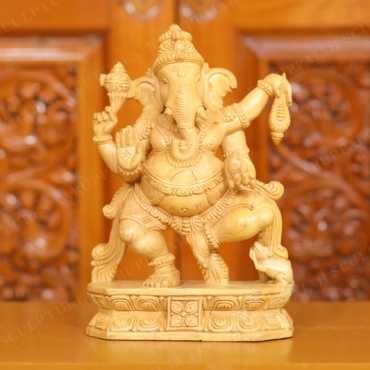 KSWG16 – Wooden Dancing Ganesh 12″ - Image 2