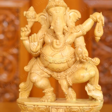 KSWG16 – Wooden Dancing Ganesh 12″ - Image 3