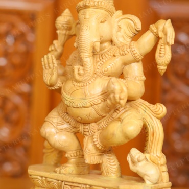 KSWG16 – Wooden Dancing Ganesh 12″ - Image 4