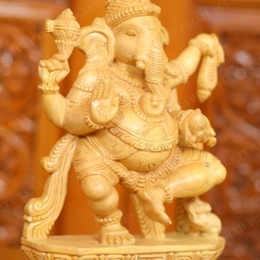 KSWG16 – Wooden Dancing Ganesh 12″ - Image 5