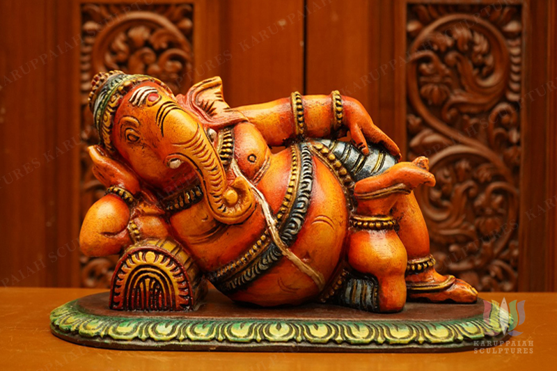KSWG54 – Wooden Vasthu Ganesh Statue 8″