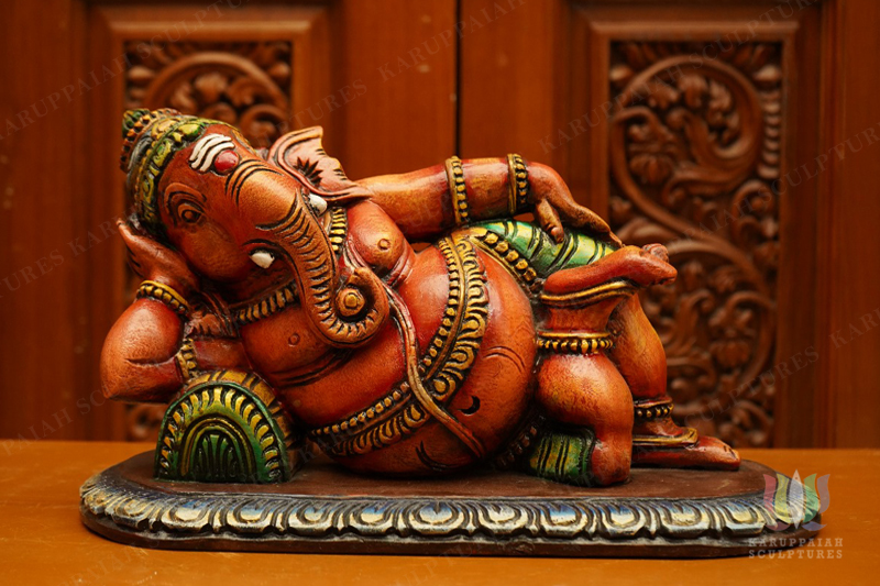 KSWG55 – Wooden Vasthu Ganesh Statue 8″