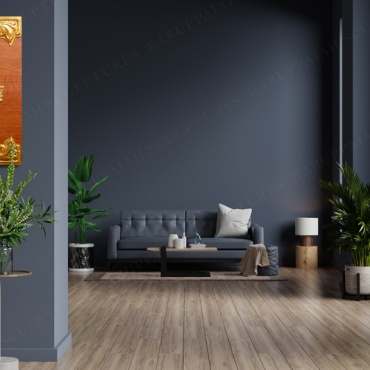KSWPL41 – Lotus Brass wall panel 22″x11″ - Image 3
