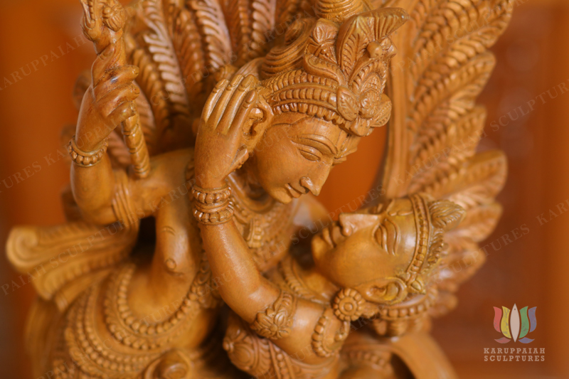KSWRK32 – Wooden Ratha & Krishna dancing 27″
