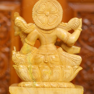 KSWS19 – Wooden Saraswathi Seated 12″ - Image 6