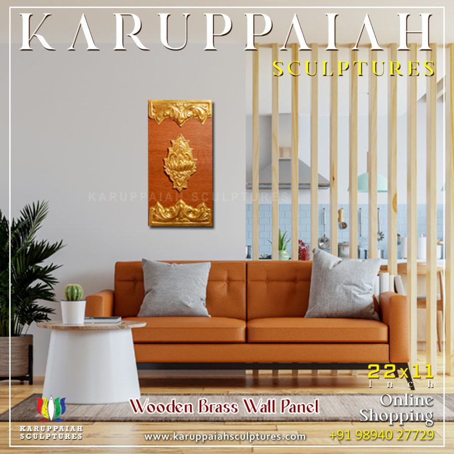 Lotus Brass Wall Panel