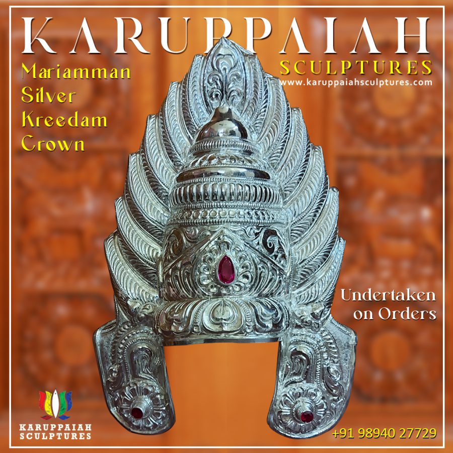 Mariamman Silver Kreedam Crown