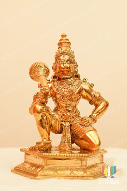 KSPH58 – Hanuman Seated 7″ (Panchaloha Bronze)