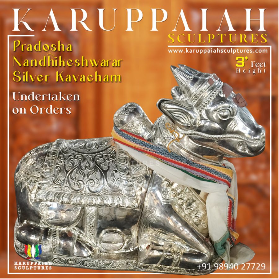Pradosha Nandhikeshwarar Silver Kavacham