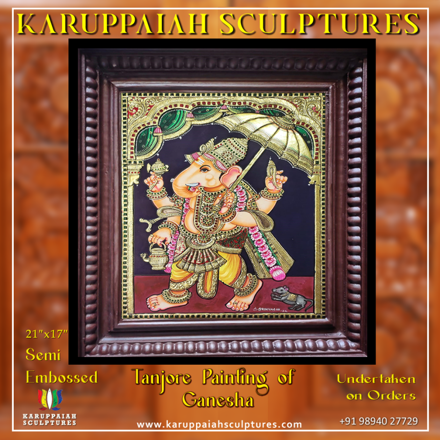 Tanjore Painting of Ganesha
