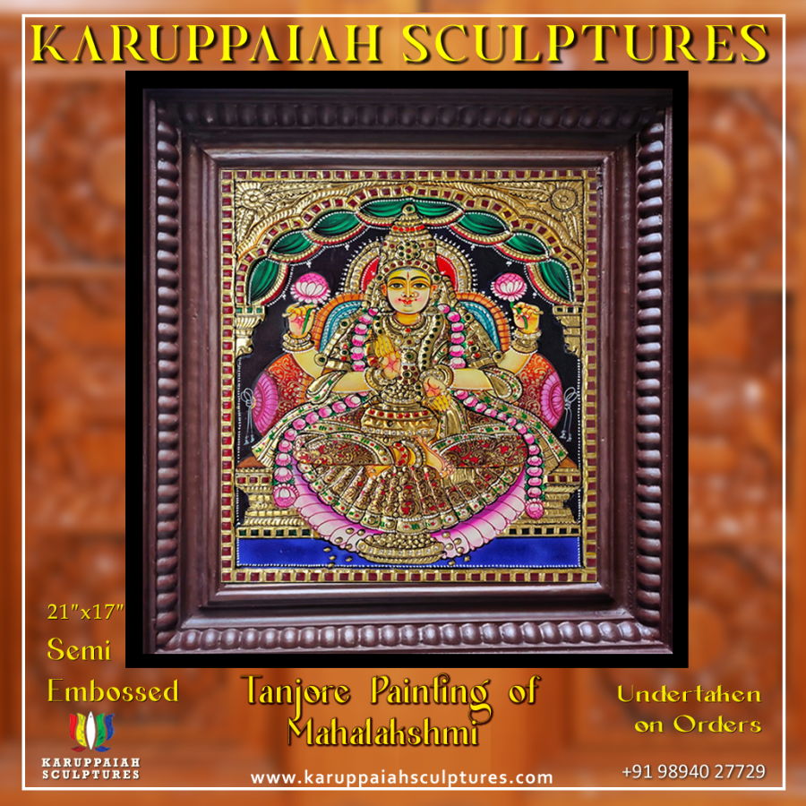 Tanjore Painting of Mahalakshmi