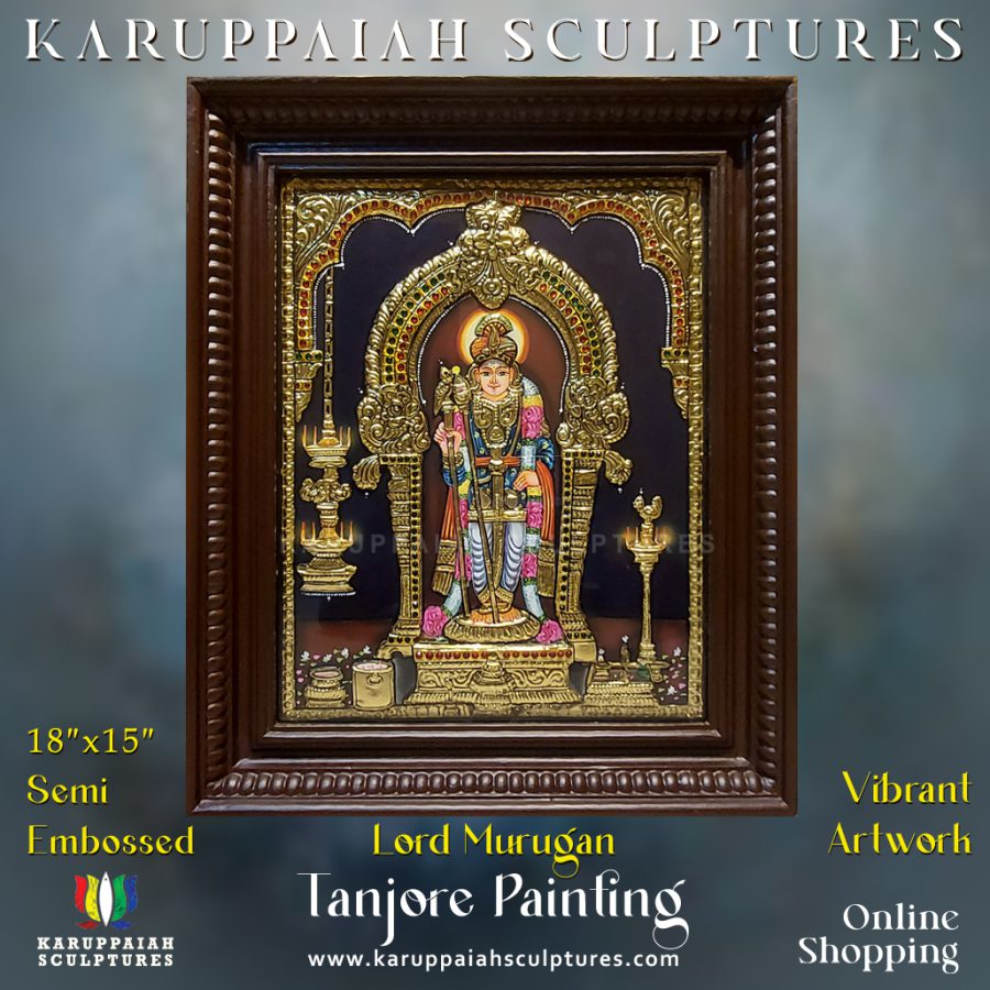 Tanjore Painting of Murugan