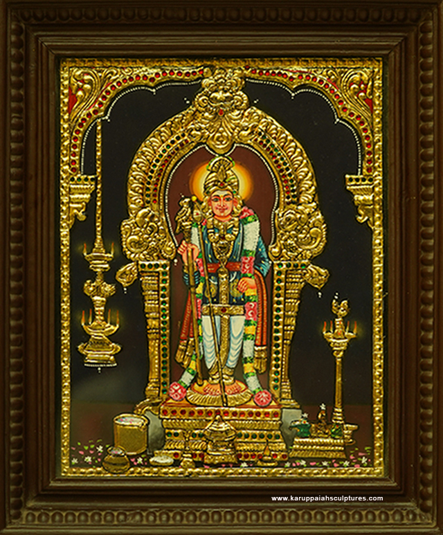 Tanjore painting of lord Murugan
