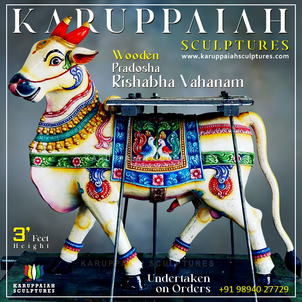 Wooden Pradosha Rishabam Vahanam - Image 2