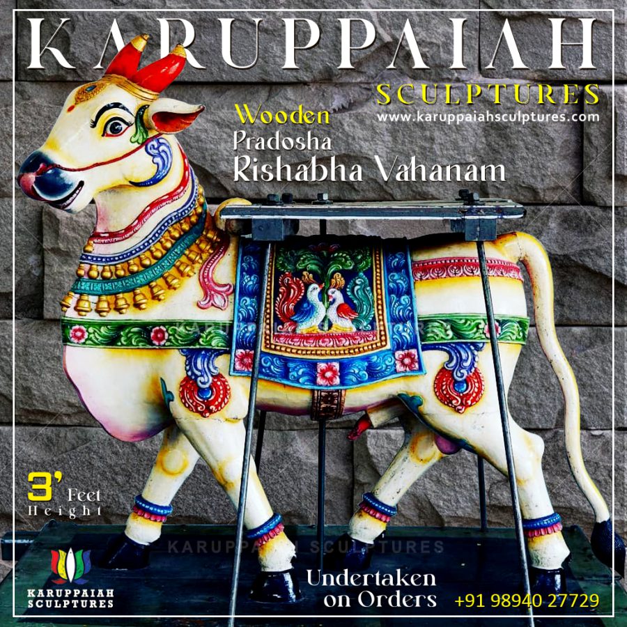 Wooden Pradosha Rishabam Vahanam