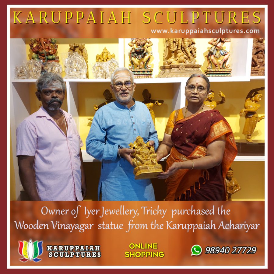 Wooden Vinayagar Statue